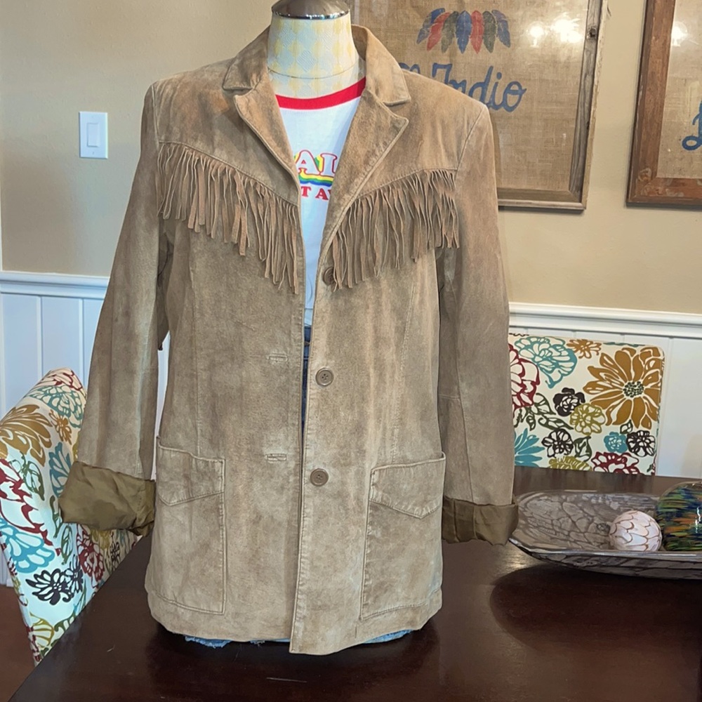 Fringe suede jacket